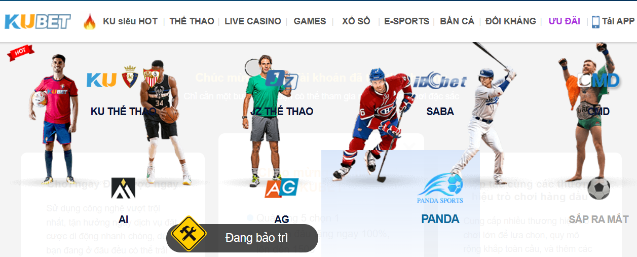 Kubet - Link Trang Chủ Casino Kubet Chính Thức 2025 18 KU Thể Thao là sảnh cược đã làm nên tên tuổi cho KUBET. Chúng tôi là đối tác với Laliga (một trong 5 giải đấu lớn nhất toàn cầu)